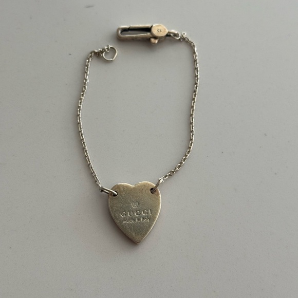 Gucci Jewelry - Gucci Silver Heart Tag Bracelet